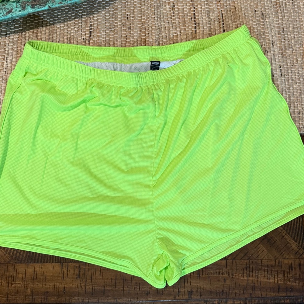 Mier - Vibrant Lime Green Men's Running Shorts